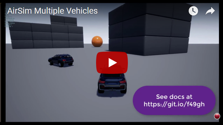AirSimMultiple Vehicles Demo Video
